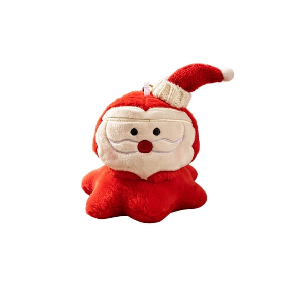 Santa Claus Plush Hanging Ornament, Soft Stuffed Doll for Christmas Tree and Desktop Decor