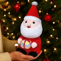 Santa Claus Plush Toy, 10-Inch Soft Stuffed Santa Doll for Christmas Tree & Home Decor, Holiday Gift for Kids & Family in 3 Styles，A