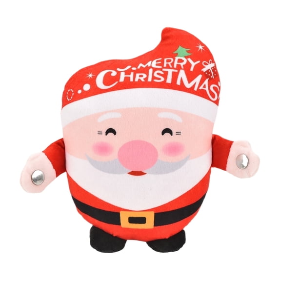 Santa Claus Plush Toy with Sound Responsive Rhythm Feature Soft Stuffed Doll Holiday Figure for Kids Seasonal Decor