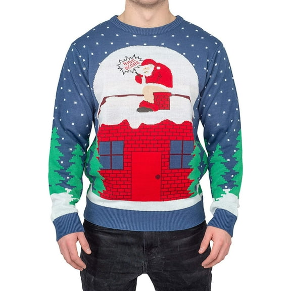 Santa Claus Pooping Chimney Ugly Christmas Sweater