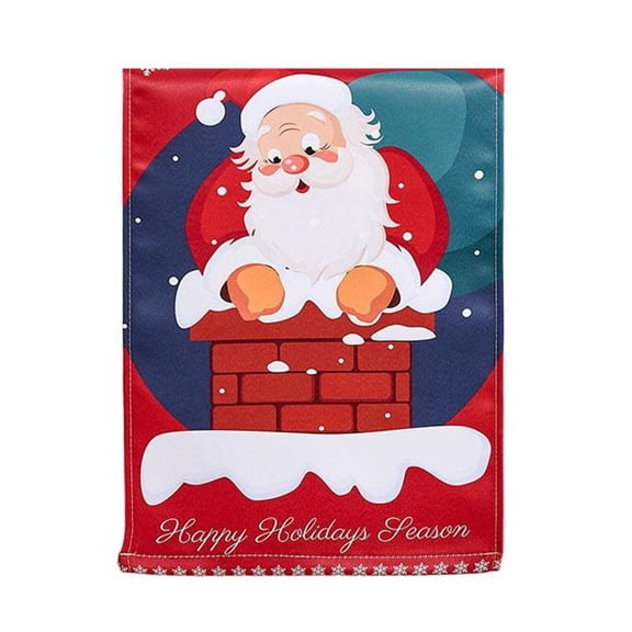 Santa Claus Printed Table Runner Christmas Decoration Props Atmosphere