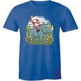 thumbnail image 1 of Santa Claus Riding A Hippopotamus Christmas holiday Men's T-Shirt, 1 of 4