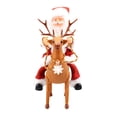 thumbnail image 1 of Santa Claus Riding Reindeer Toy – Animated Christmas Decoration with Music, Battery-Powered Holiday Ornament for Tree, Office, Home Décor, 1 of 5