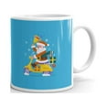 thumbnail image 1 of Santa Claus Riding a Scooter Yankee Swap Coffee Tea Ceramic Mug Office Work Cup Gift 15 oz, 1 of 3