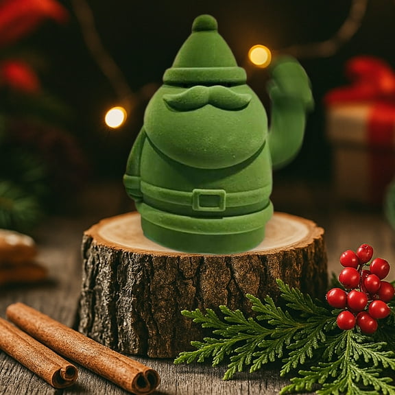 Santa Claus Rocker Figurine – Waving Hand Christmas Decoration with USB & Battery Power, Holiday Mood Tabletop Toy for Home, Office, Mantel, Centerpiece Display