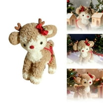 Santa Claus Rudolph The Red-Nosed Reindeer Musical Stuffed Animal, Baby's First Christmas Plush, 8 Inches
