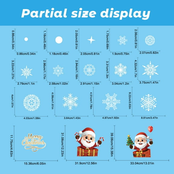 Santa Claus Self-Adhesive Wall Decals, Christmas Window Stickers For Bathroom Living Room Holiday Decor