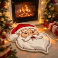 thumbnail image 1 of Santa Claus Shape Bath Rug, Shaggy Soft and Absorbent Bath Rug, Non-Slip Thick Plush Machine Washable Dry Bath Mats for Bathroom, Living Room, Tub and Shower Home Decor, 31.49 x 19.68 Inch, 1 of 7