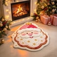 thumbnail image 1 of Santa Claus Shape Bath Rug, Shaggy Soft and Absorbent Bath Rug, Non-Slip Thick Plush Machine Washable Dry Bath Mats for Bathroom, Living Room, Tub and Shower Home Decor, 31.49 x 19.68 Inch, 1 of 7