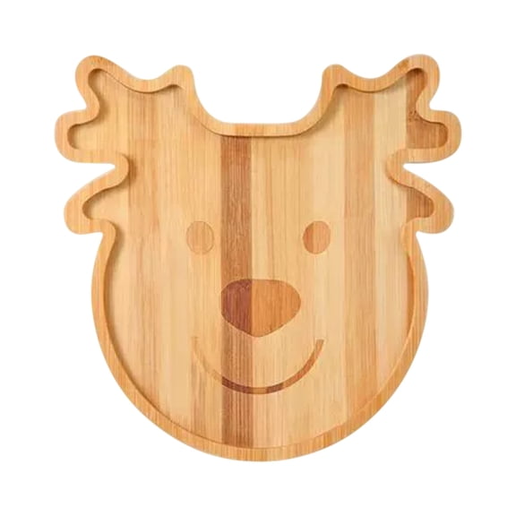 Santa Claus Shaped Wooden Serving Tray for Holiday Gatherings, Reusable Dessert Food Platter for Snacks and Appetizers, Rustic Festive Decor Piece for Home Entertaining and Gift Giving