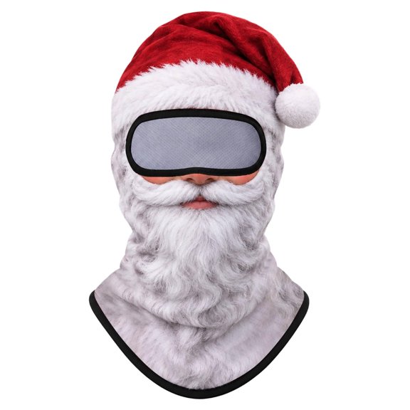`Santa Claus Ski Balaclava Mask, Breathable Wind‑Resistant Full Face Cover for Christmas Holiday Costume`