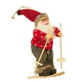thumbnail image 1 of Santa Claus Skiing Figure, Santa Claus Doll, Novelty Christmas Ornaments, Santa Claus Sledge Figurine for Fireplace Decor Style I, 1 of 8