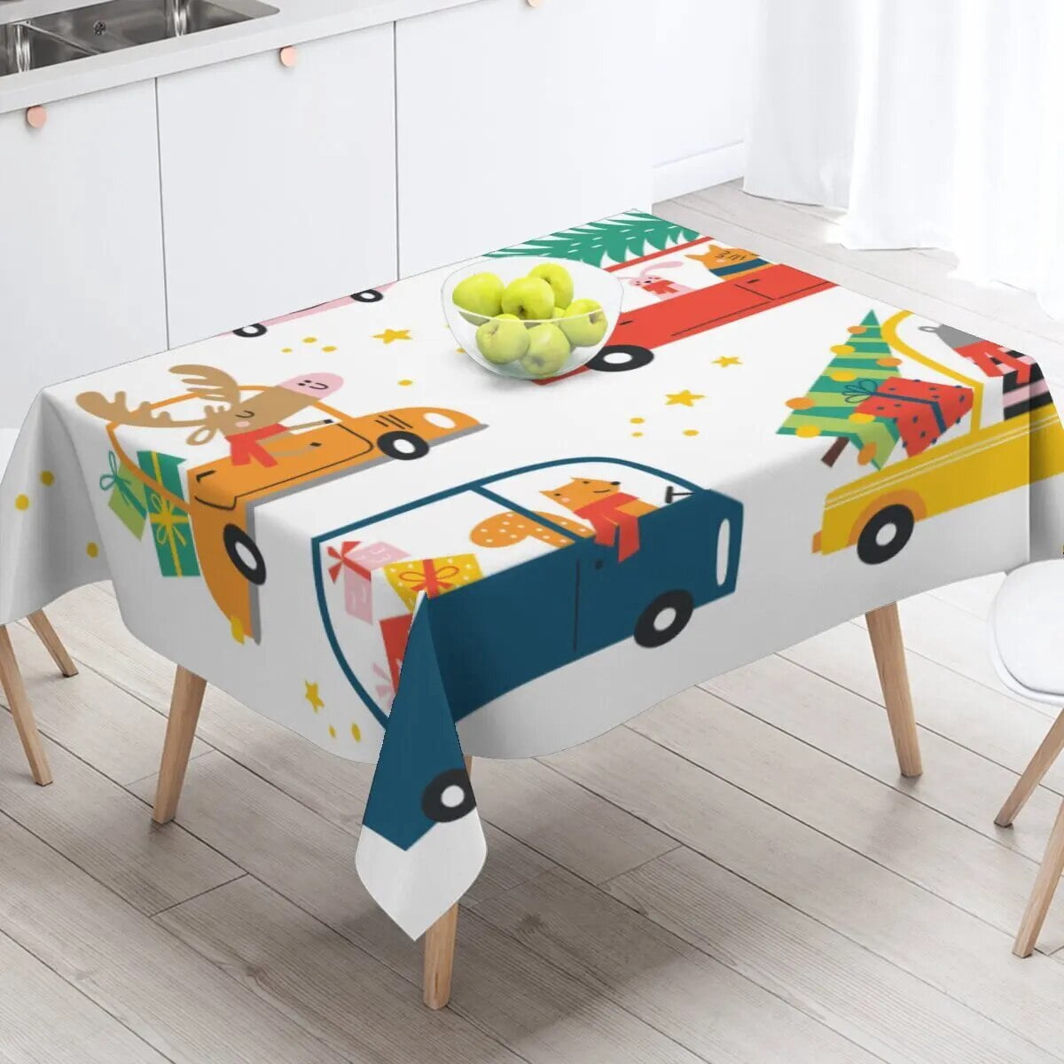 Santa Claus Snowflake cookie tablecloth Christmas gift tablecloth Christmas tablecloth End table table cloth New Year decoration