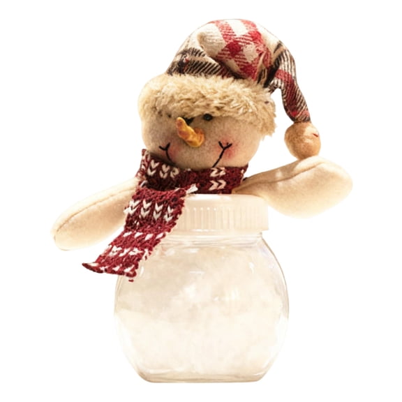 Santa Claus & Snowman Christmas Candy Jar - Festive Holiday Candy Dish for Home Decor