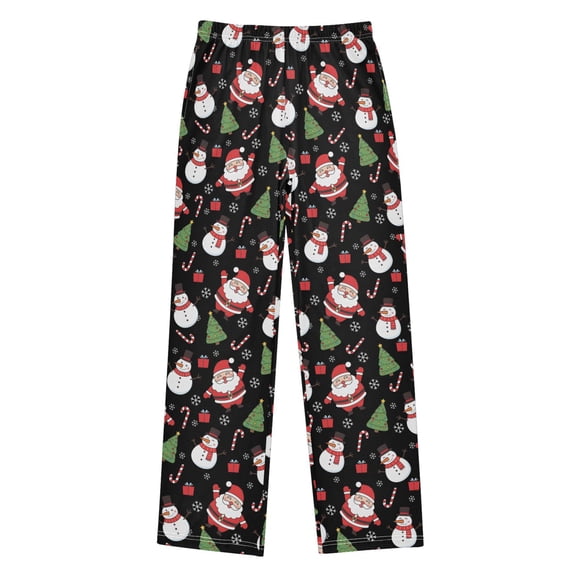 Santa Claus Snowman Christmas Tree Christmas Pajama Pants Soft and Lightweight Elastic Waistband Christmas Pajama Pants