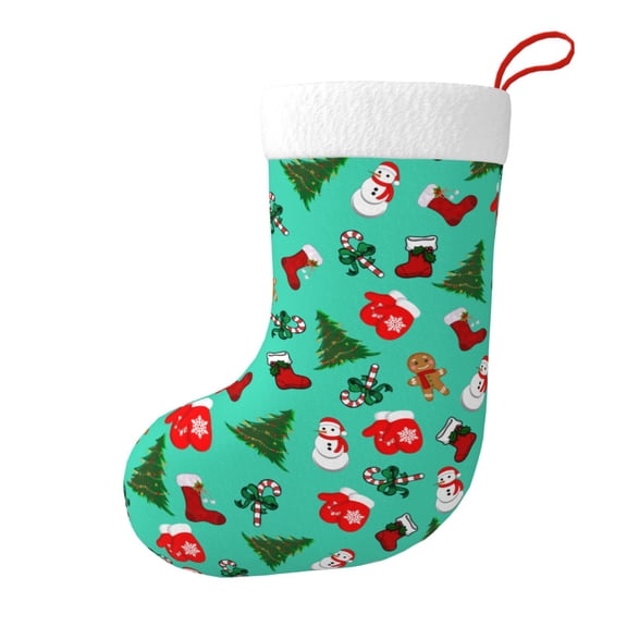 Santa Claus Snowman Deer Gingerbread Christmas Christmas Stockings 18 Ince ,Gifts Stocking Family Party Decorations For Holiday Tree Decor