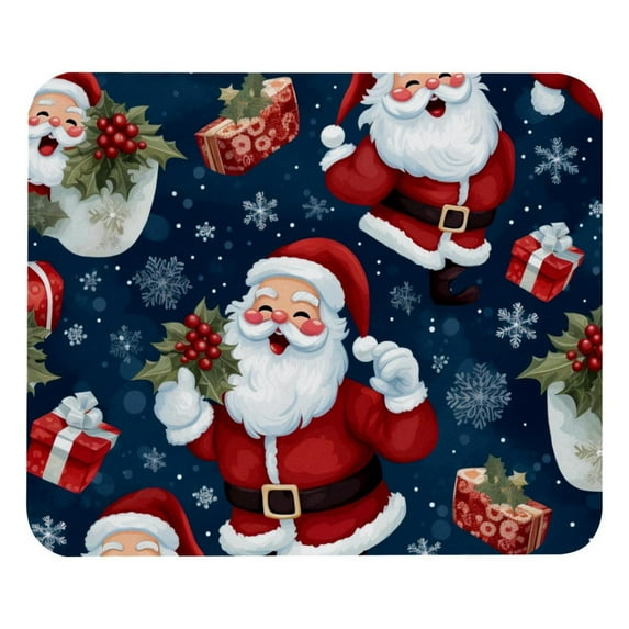 Santa Claus Square 8.3x9.8 Inch Non-Slip Rubber Bottom Printed Desk Mat Gaming Mouse Pad Mousepad Suitable for Office and Gaming