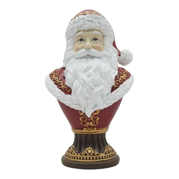 Santa Claus Statue Figurine Artistic Bust Design for Bookshelf Tabletop Bedroom Office Home Decoration