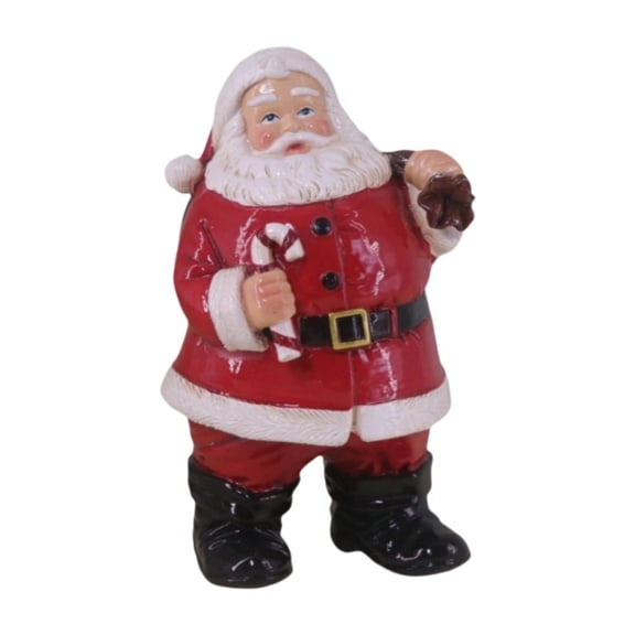 Santa Claus Statue Resin Figurine Hand Painted Christmas Decor for Home Tabletop Winter Festival
