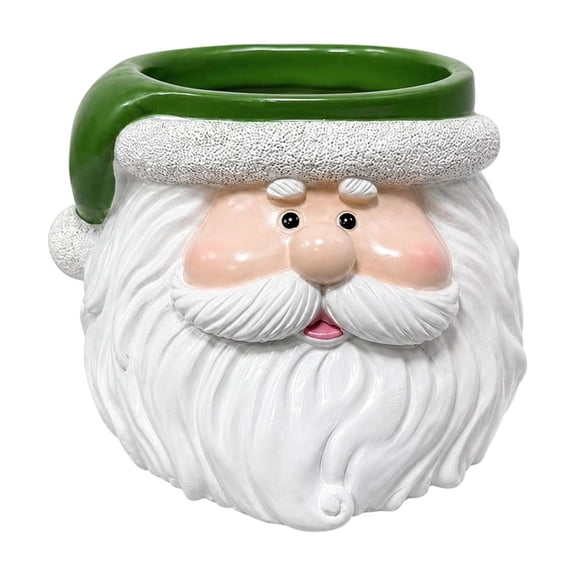 Santa Claus Storage Figurine Festive Head Shape Decor