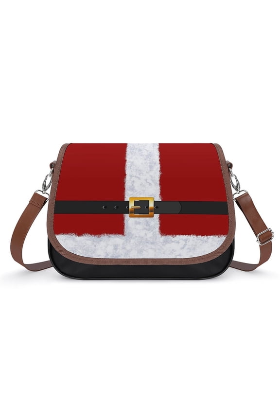 Santa Claus Suit Fashion Statement Vintage Crossbody Bag for Women Medium Leather Hobo Bags Shoulder Bag Classic City Leather Satchels