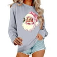 thumbnail image 1 of Santa Claus Sweatshirt for Women Crewneck Christmas Printed Pullover Top Winter Long Sleeve Sweaters Loose Plus Size Blouses Tops, 1 of 6