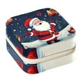 thumbnail image 1 of Santa Claus Travel Portable Square Jewelry Box Earring Necklace Bracelet Holder Display Case Organizer Box, Decorative Jewelry Stand Storage Box, 1 of 6
