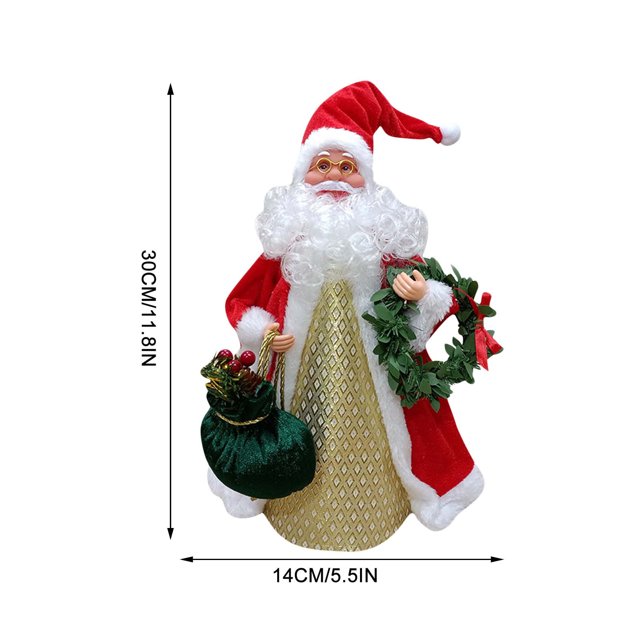 Santa Claus Tree Topper, Large Christmas Tree Topper Santa Hugger Xmas