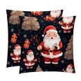 thumbnail image 1 of Santa Claus Velvet Throw Pillow Covers Set of 2 with Unique Patterns for Bed and Sofa, Available in 16x16, 18x18, and 20x20 Inches for Various Occasions, 1 of 6