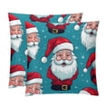 thumbnail image 1 of Santa Claus Velvet Throw Pillow Covers with Unique Patterns - Set of 2 Throw Pillow Inserts Included for Home Decor, 16x16, 18x18, 20x20 Inches, 1 of 6