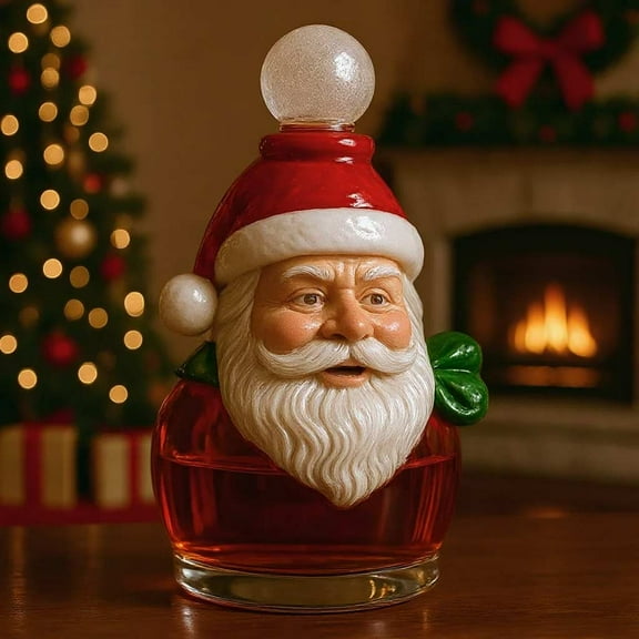 Santa Claus Wine Decanter - Festive Glass Aerator for Christmas Parties, Holiday Table Centerpiece Gift for Wine Enthusiasts Red