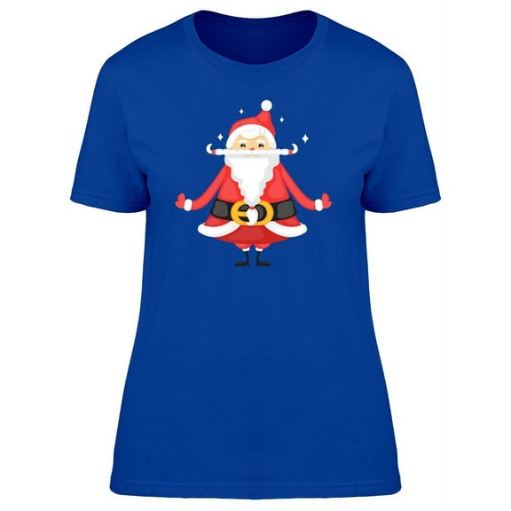 Santa Claus With Cool Mustache T-Shirt Women -Image by Shutterstock, Female Small