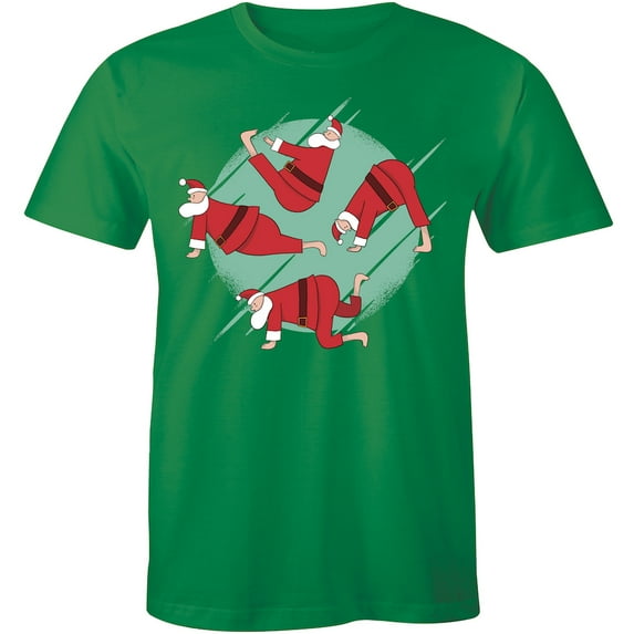 Santa Claus Yoga Poses Funny Meditation Pose Men's Christmas Xmas T-Shirt