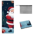 thumbnail image 1 of Santa Claus Yoga Towel with Storage Bag, 72.8"x26.8", Suitable for Yoga, Pilates, Fitness, etc. - Yoga Blanket, Yoga Mat Towel., 1 of 6