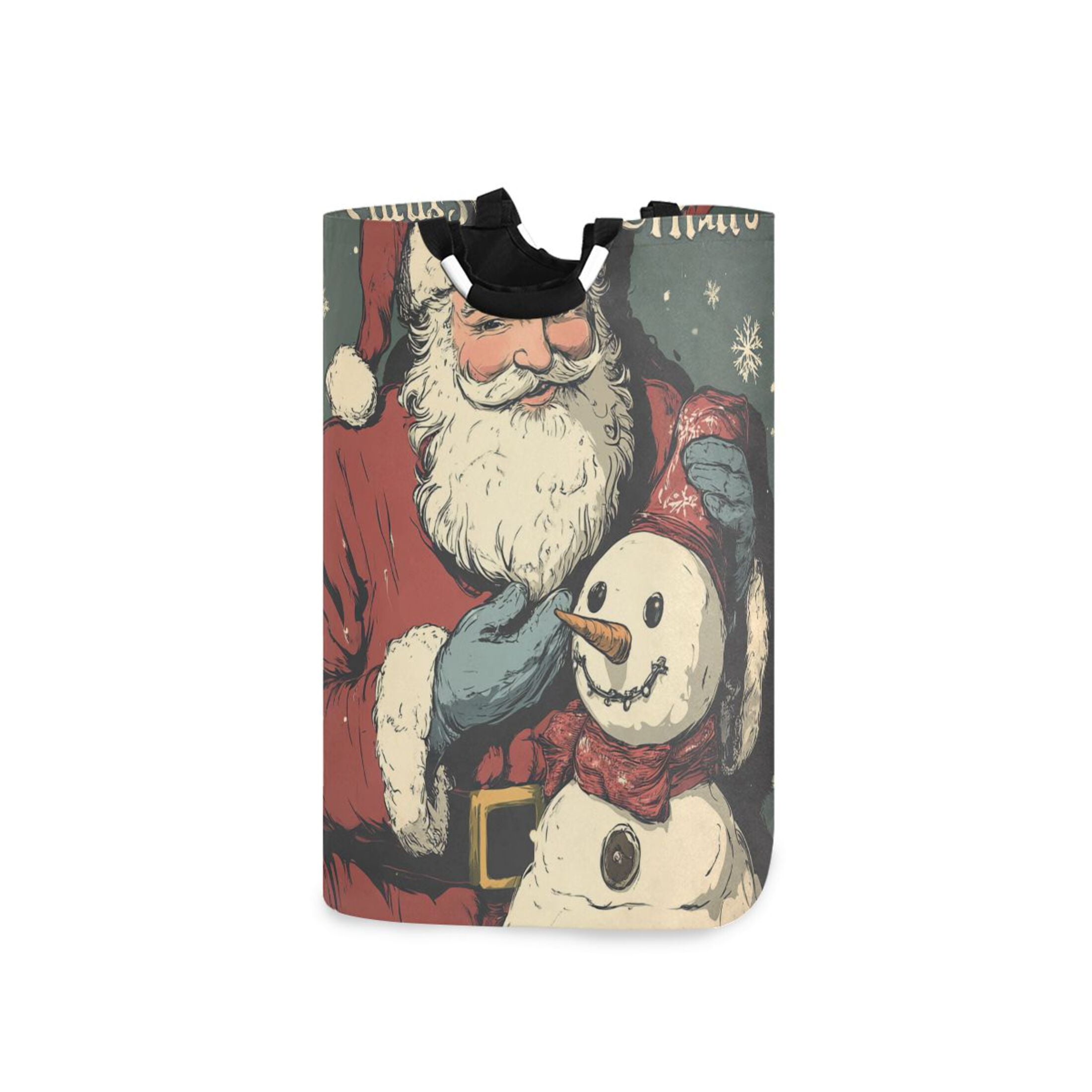 Skiing Snowman Alp Quilted Laundry Basket NCU0HNH665 main image 0