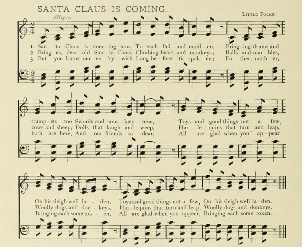 Santa Claus is coming Christmas in Song 1891 Canvas Art - (18 x 24)
