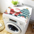 thumbnail image 1 of Santa ClausWasher and Dryer Covers Dust-Proof and Oil Resistant Fridge Cover with 4 Storage Pockets Washing Machine Top Cover for Laundry Kitchen Home 51.2 x 22 In, 1 of 6