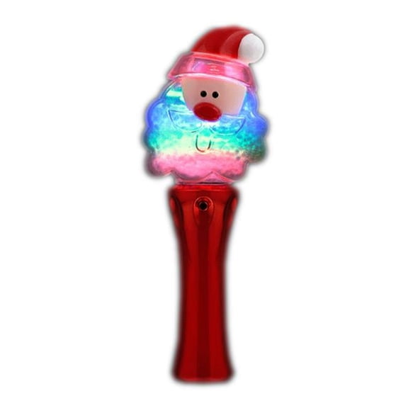 Santa Clause Christmas Wand with Snowball Spinning Lights