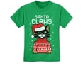 thumbnail image 1 of Santa Claws Cat Ugly Christmas Youth Kids T-Shirt Small Red, 1 of 5