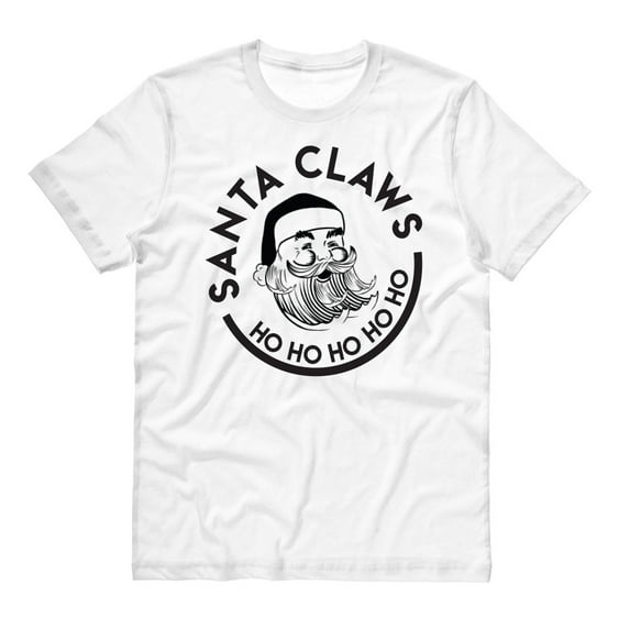 Santa Claws Christmas Shirt X-Large White