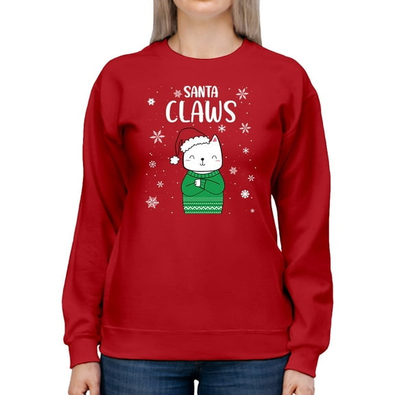 Santa Claws Women Sweatshirt, Female Small