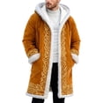 thumbnail image 1 of Santa Coat Men Casual Christmas Cardigan Unisex Open Front Hoodies No Zip Cozy Winter Printed Edge Warm Comfortable Outerwear, 1 of 4