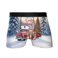 thumbnail image 1 of Santa is Coming Basset Hound Merry Christmas Xmas Noel Truck Tree All Over Print Boxer Briefs Underwear for Men Dad Bassets Dog Breed Lovers Gifts Idea - 02023, 1 of 6