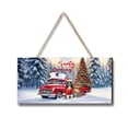 thumbnail image 1 of Santa is Coming English Springer Spaniel Merry Christmas Xmas Noel Truck Tree Landscape Wood Sign Springers Dog Lover Gifts Hanging Wall Home Decor - 02023, 1 of 5