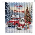 thumbnail image 1 of Santa is Coming Ragdoll Merry Christmas Xmas Noel Truck Tree Shower Curtain Cat Lover Kitten Owner Gifts Idea Waterproof Bathroom Bathtub Curtain - 02023, 1 of 5