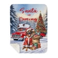 thumbnail image 1 of Santa is Coming Rhodesian Ridgeback Merry Christmas Xmas Noel Truck Tree Cozy Sherpa Blanket Ridgebacks Dog Lover Gifts Warm Soft Throw Blanket - 02023, 1 of 5