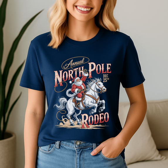 Santa Cowboy Christmas, Funny Christmas TShirt, Santa Shirt, Vintage Holiday Tee, Merry Xmas Gift, Family Holiday Outfits