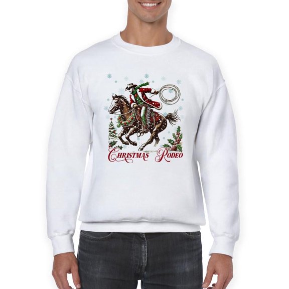 Santa Cowboy Rodeo Festive Men's Sweatshirt