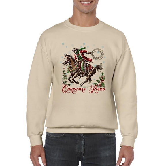 Santa Cowboy Rodeo Festive Men's Sweatshirt