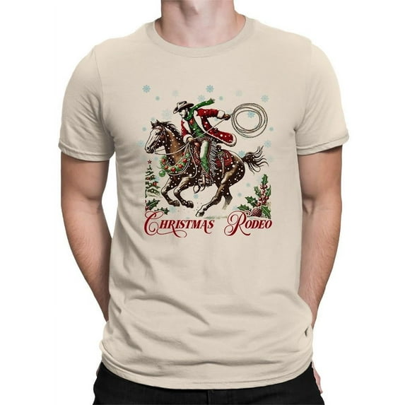 Santa Cowboy Rodeo Festive T-shirt Men's
